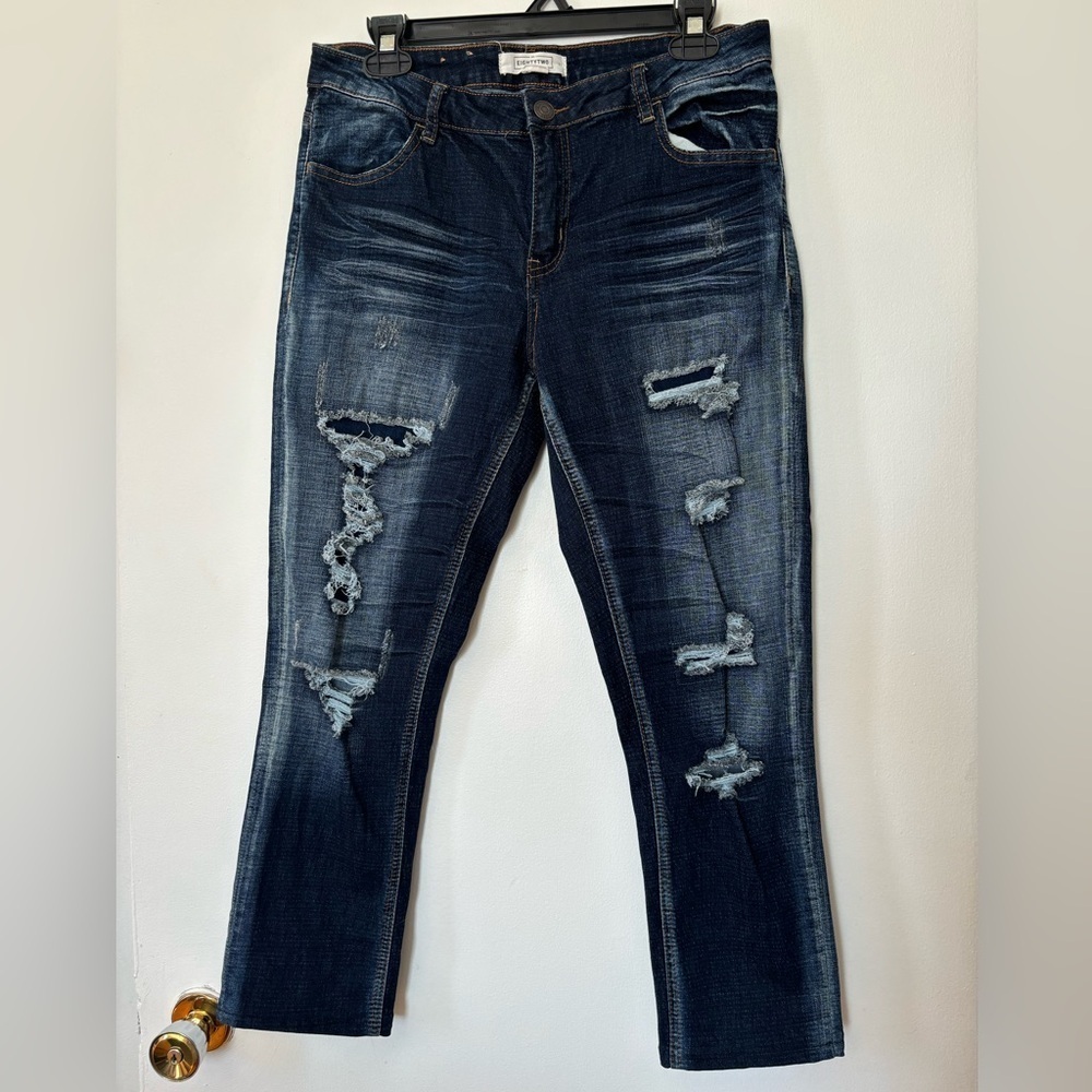 🎉4/30$🎉 Ardene Blue Distressed Skinny Jeans – Size 11 – Barely Worn ✨